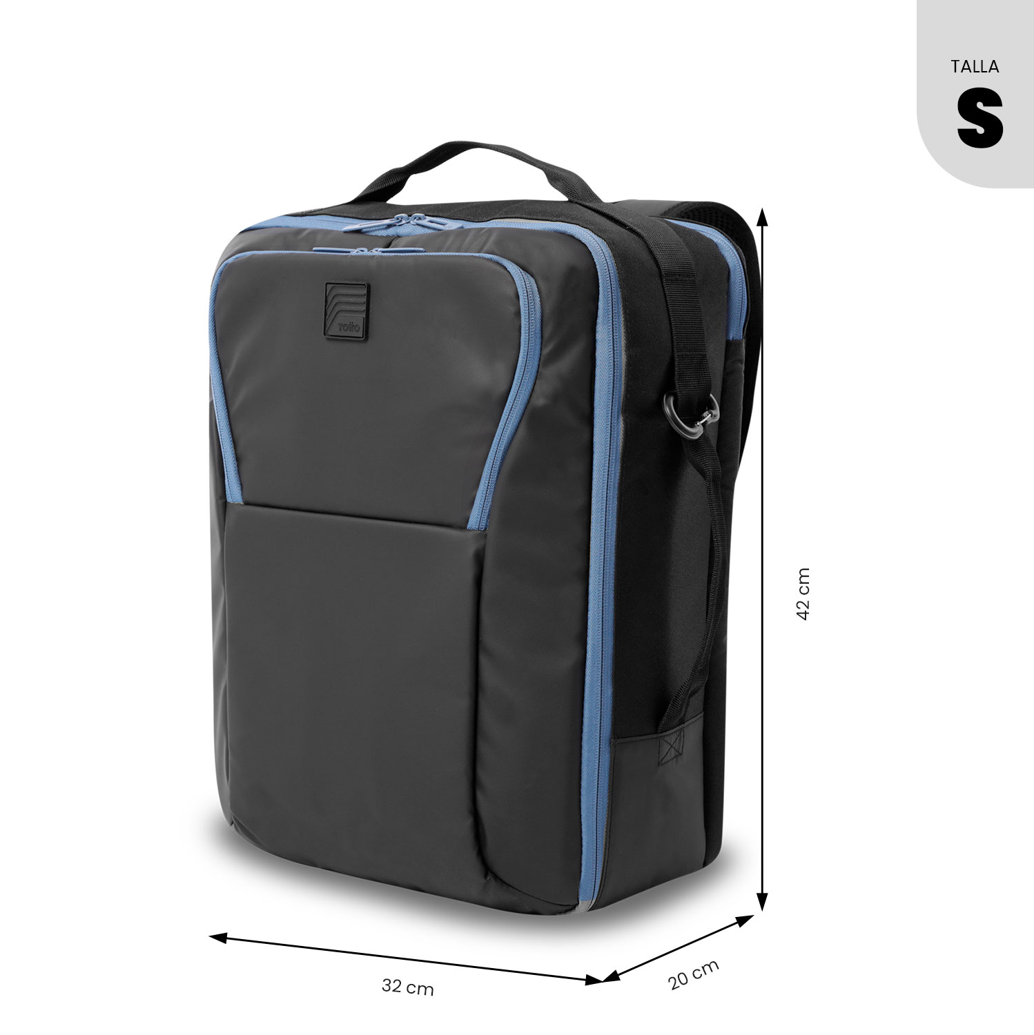 Mochila Trama - Negro/Blue Horizon - Imagen 3