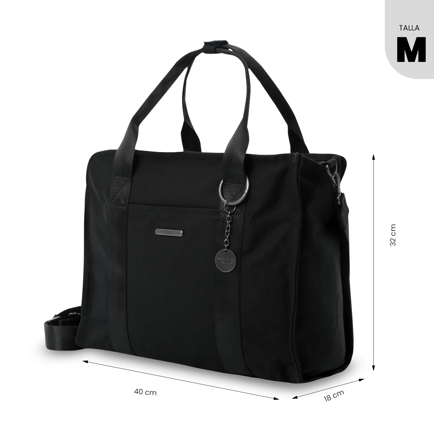 Bolso Tote-Bag M - Black - Imagen 3