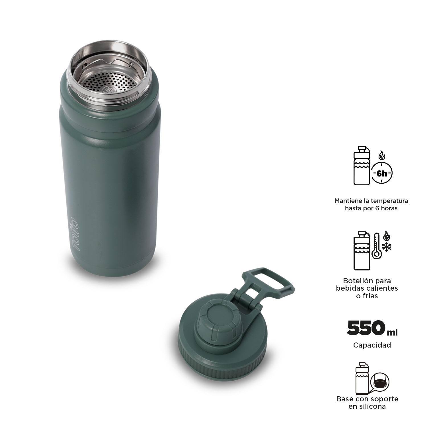 Botella Jettes 550 - Ultimate Gray - Imagen 5