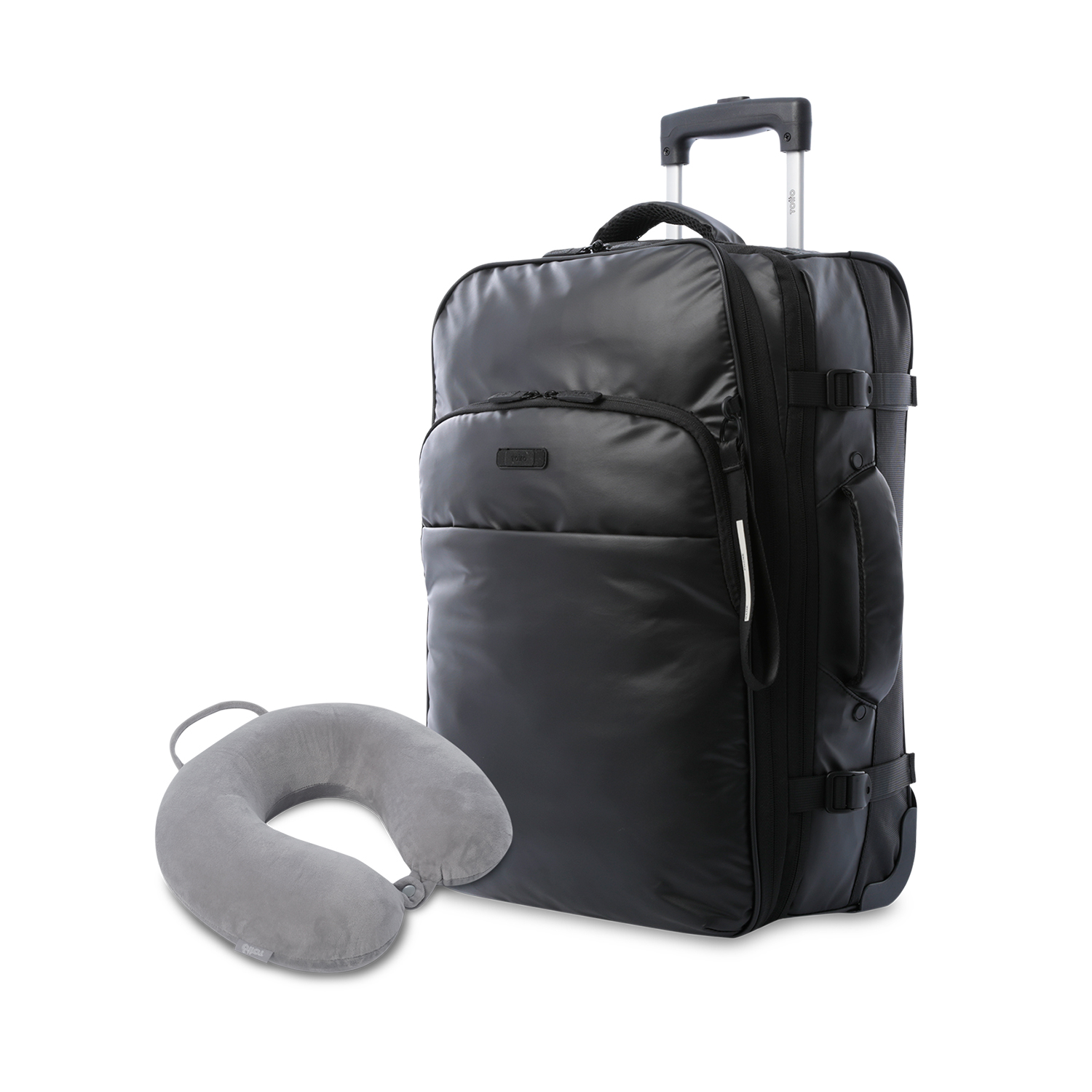 KIT X 2 REGALO MALETA VIAJE CABINA + ALMOHADA NEGRO - Toners
