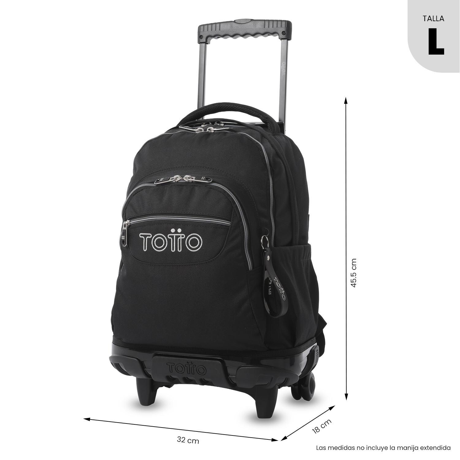 Mochila Renglones Ecole Solid - Black - Imagen 6