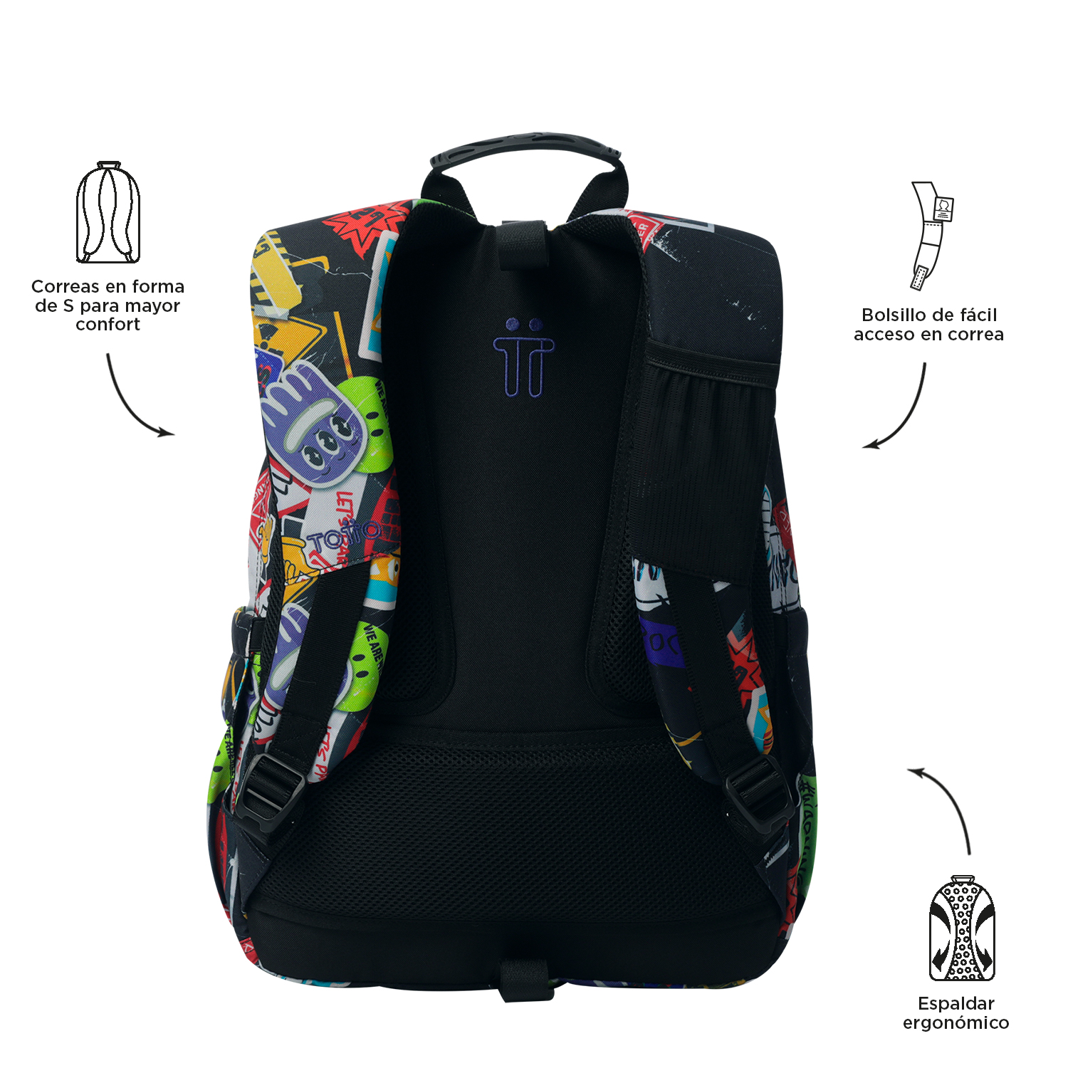 Mochila Acuareles Glitter - Shiny Heart - Imagen 3