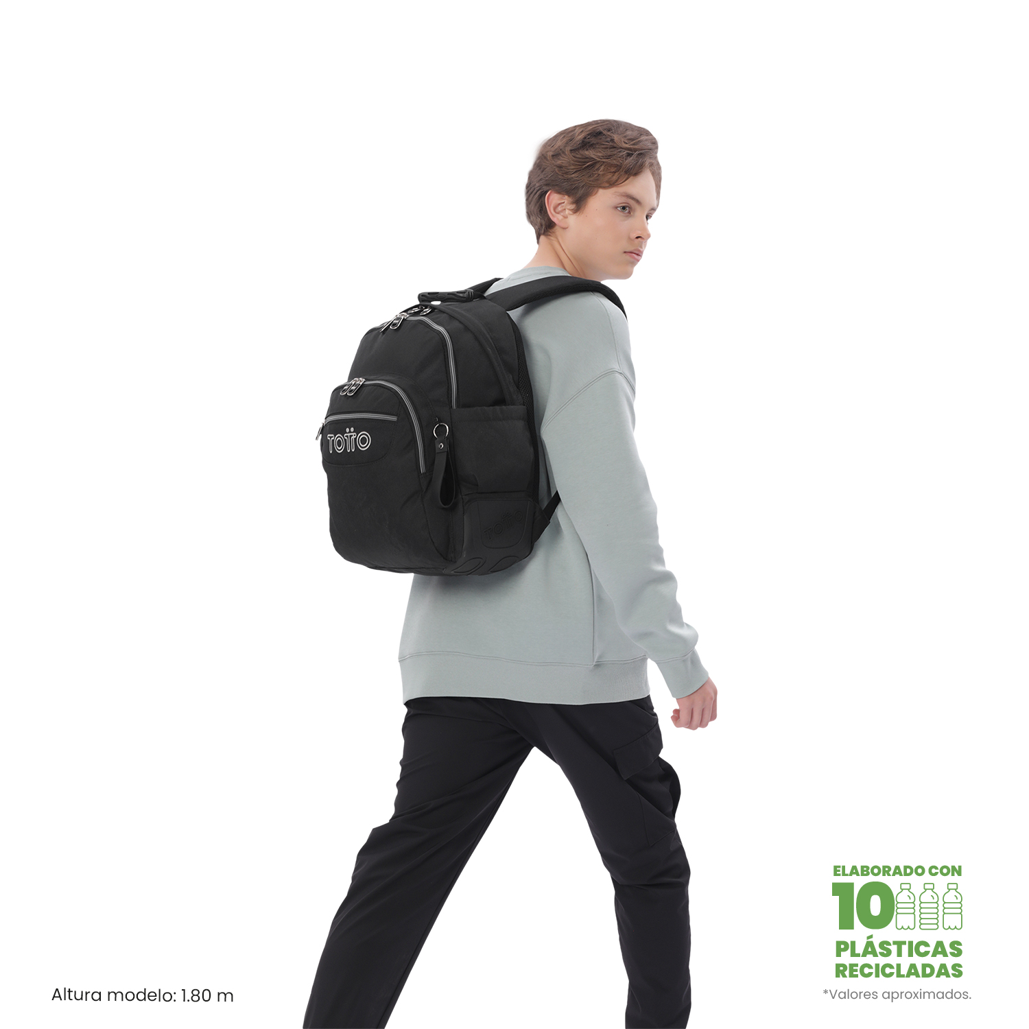 Mochila Rayol Ecole Solid - Black - Imagen 2