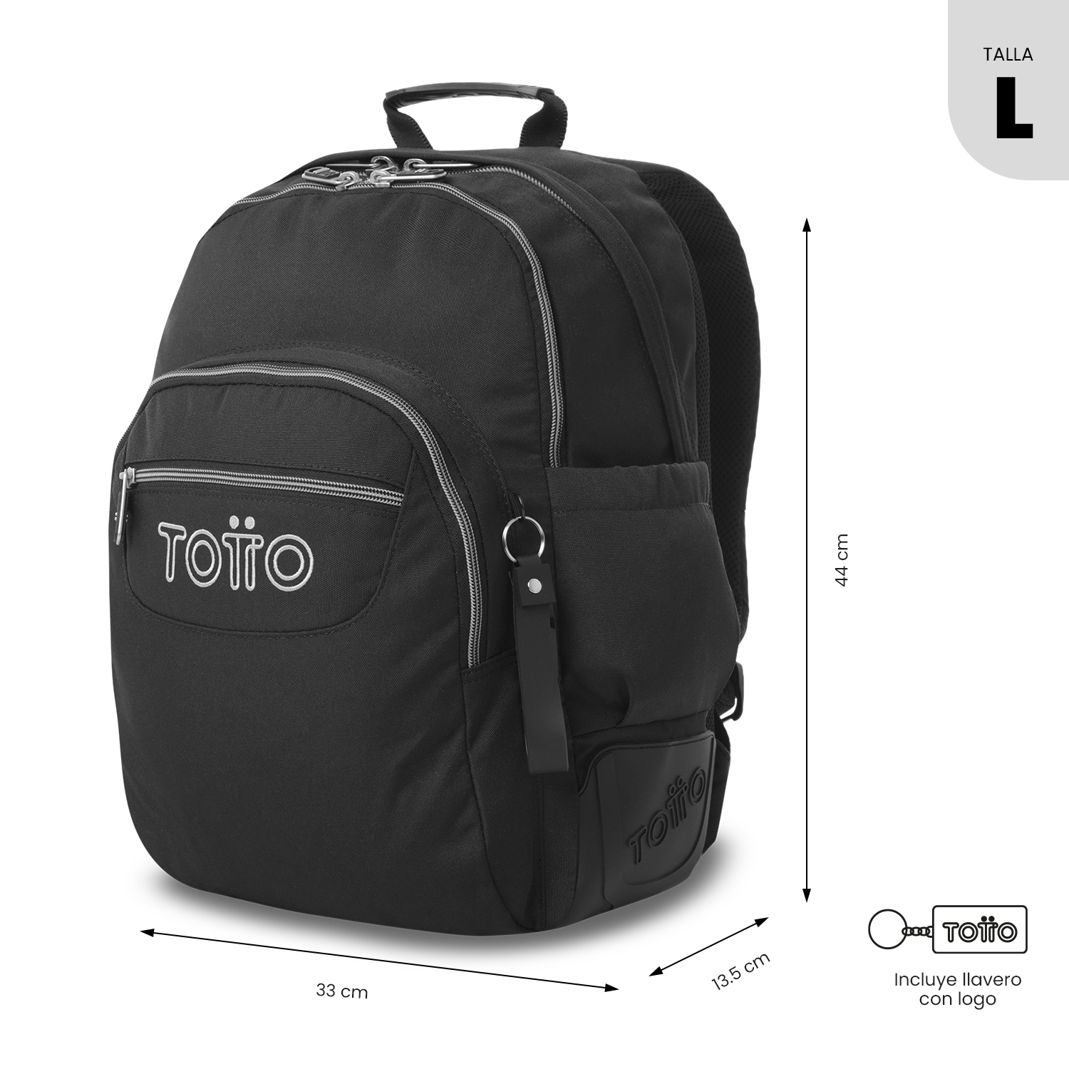 Mochila Rayol Ecole Solid - Black - Imagen 3