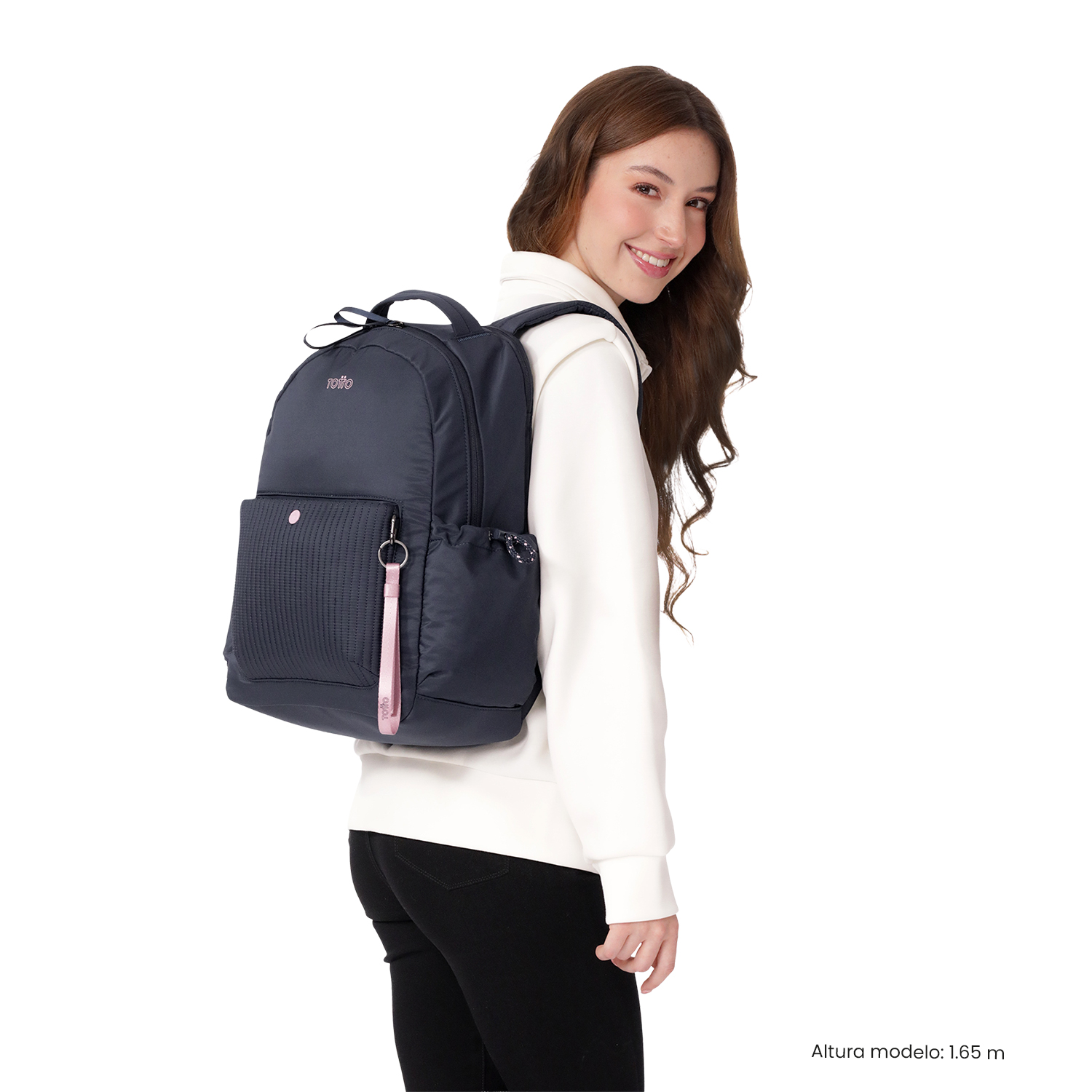 Mochila Praga M - Negro/Dusty Aqua - Imagen 2
