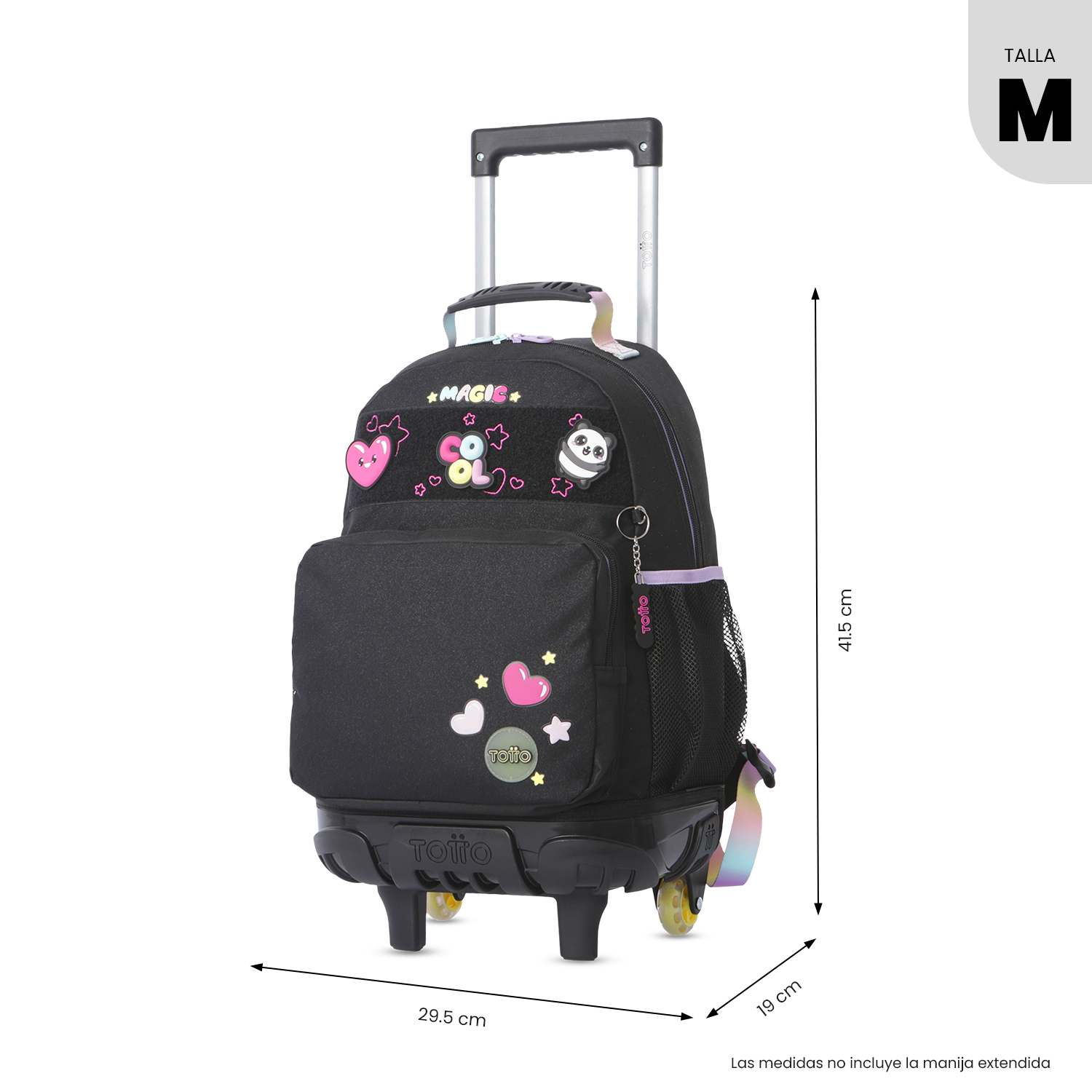 Mochila de ruedas Glowing Black M - Imagen 3